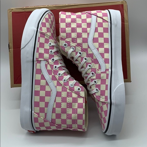 VANS Sk-8-Hi Tapered CHECKERBOARD Fchsapktrwt men’ - Picture 10 of 16